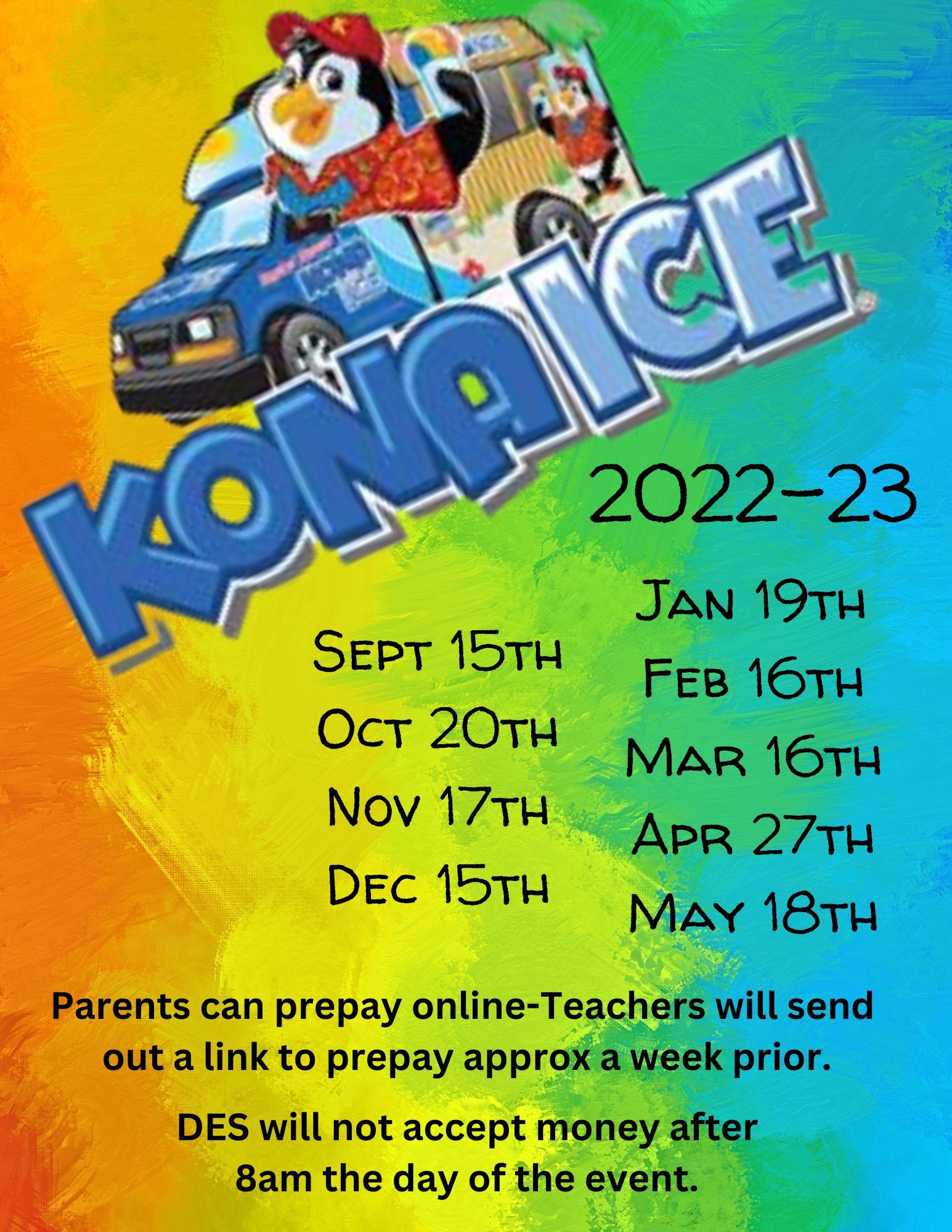  Kona Ice Dates 22-23